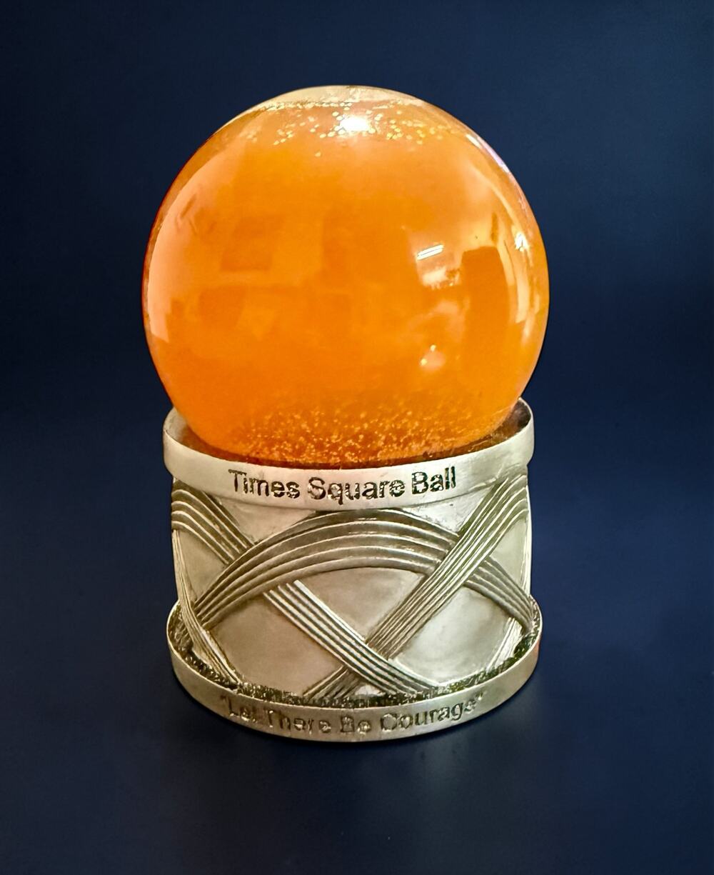 Waterford Crystal 2010 Times Square Ball Snow Globe – "Let There Be Courage"